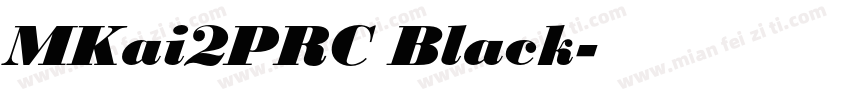 MKai2PRC Black字体转换